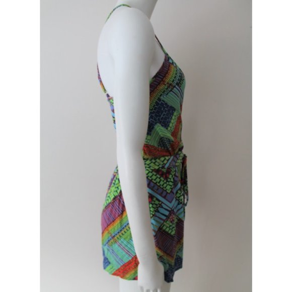 Mara Hoffman Swim Romper / Size Small / Modal Tie Vibrant Printed Multi Cover Up - Picture 5 of 10